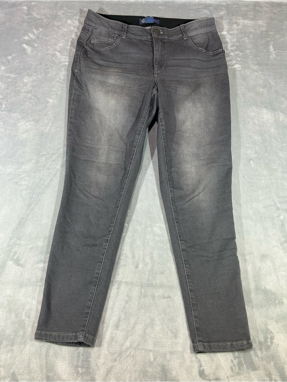 Democracy Ab Solution Plus-size High Rise Ankle Length Jeans-14W Gray
